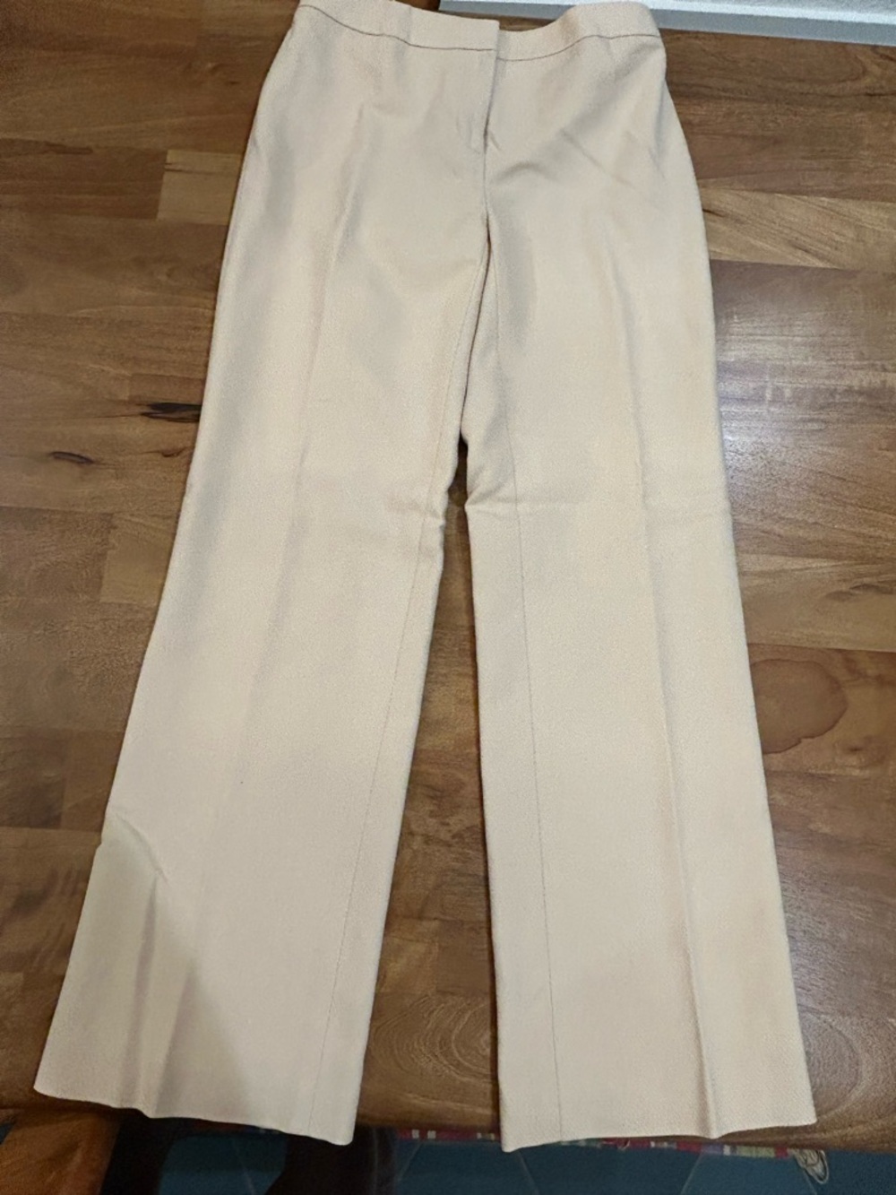 Ann Taylor Petite Beige Wide-Leg Knit w/ Liner Trousers Size 4P